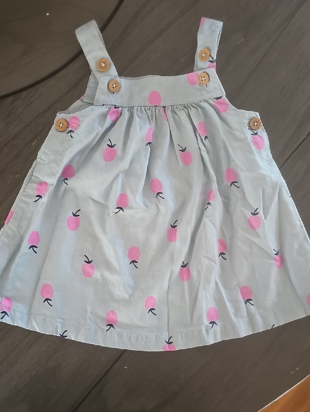 Carter's Light Gray Baby Dress with Pink Accent